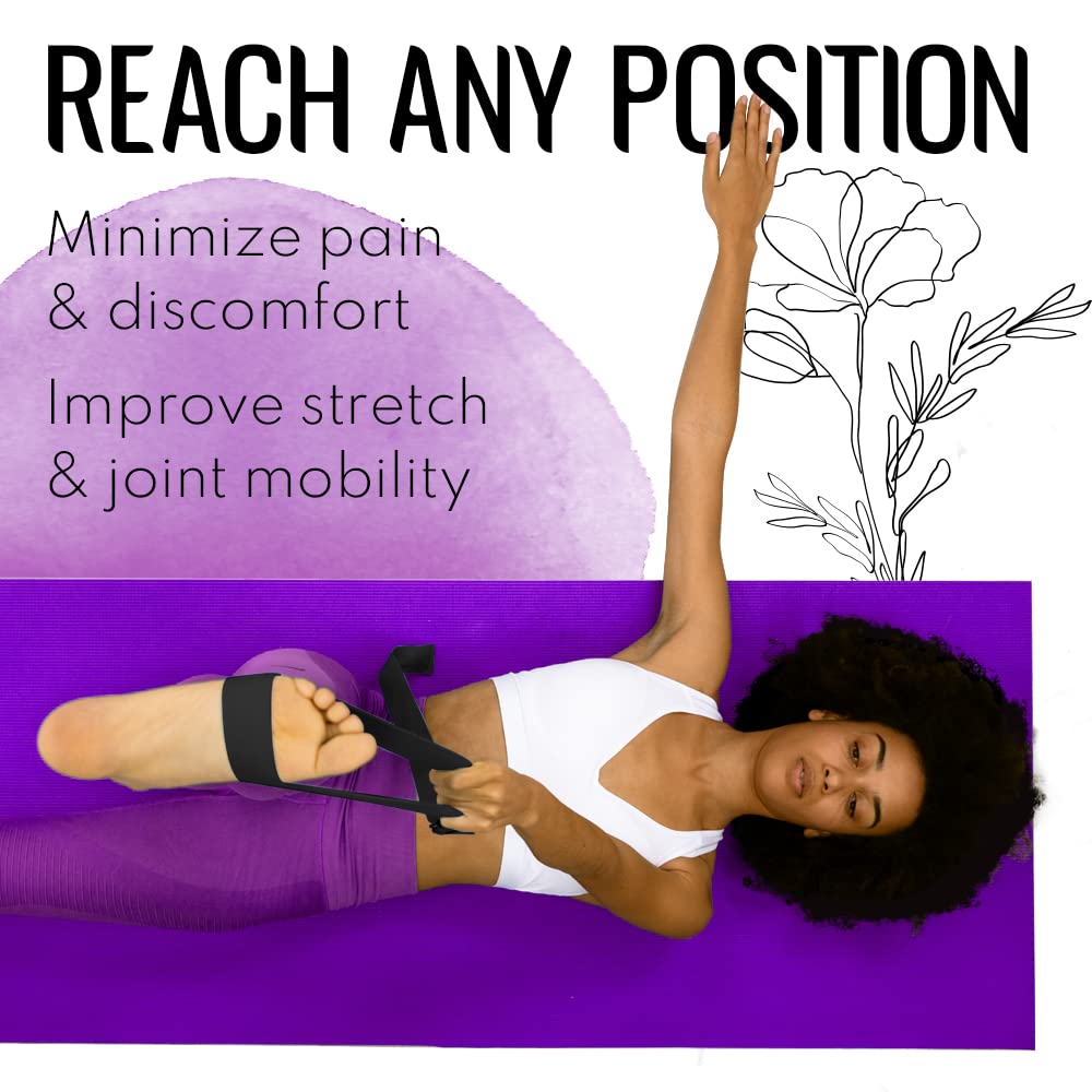Yoga Straps – Polycotton – Black – 10 ft - image 6