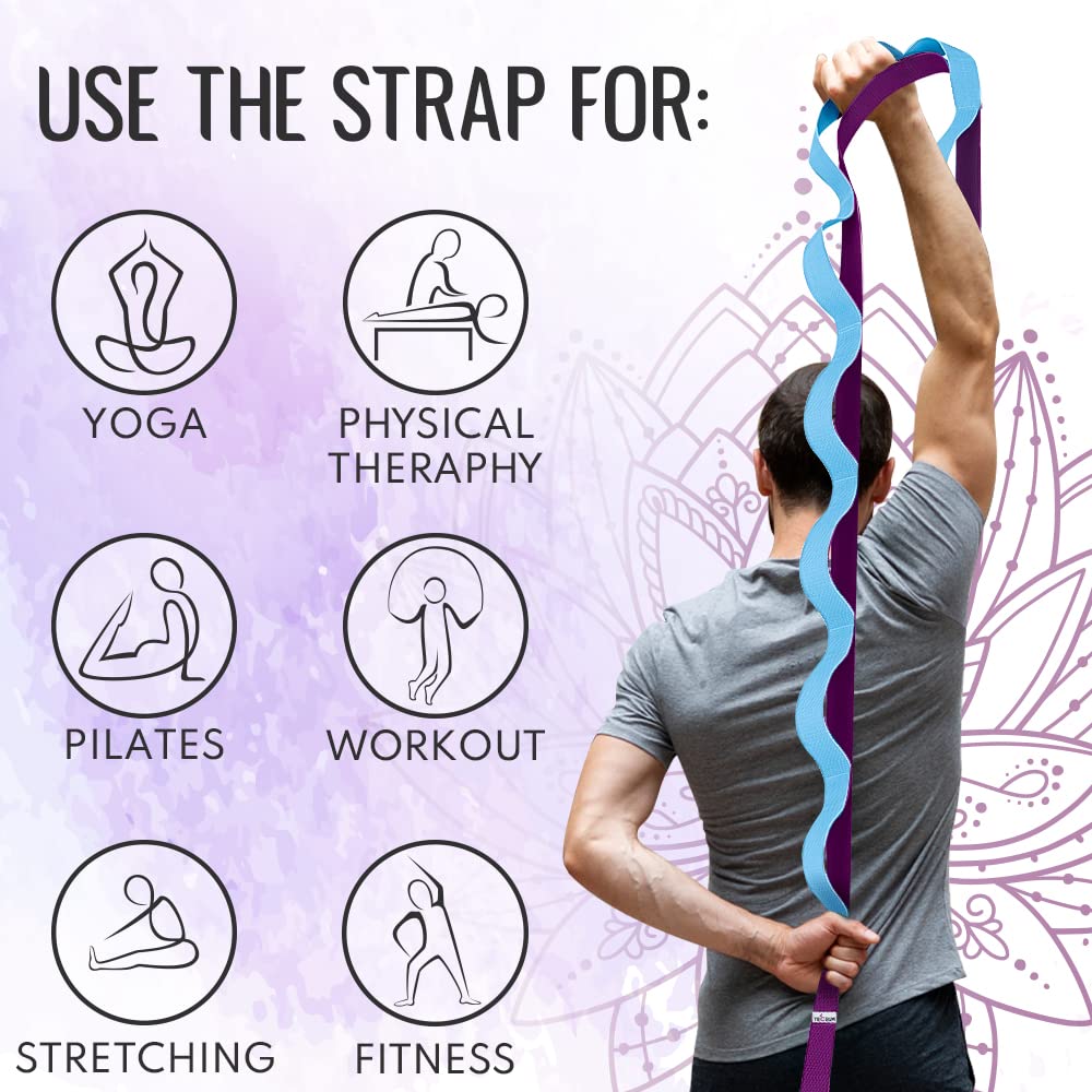 PT Stretching Loop Straps – Polypro – Purple Blue – 1.5” - image 7