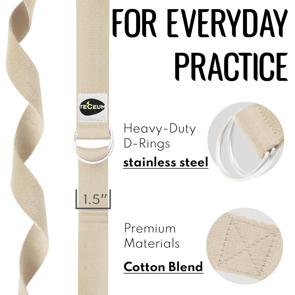 Yoga Straps – Polycotton – Beige – 10 ft - image 5