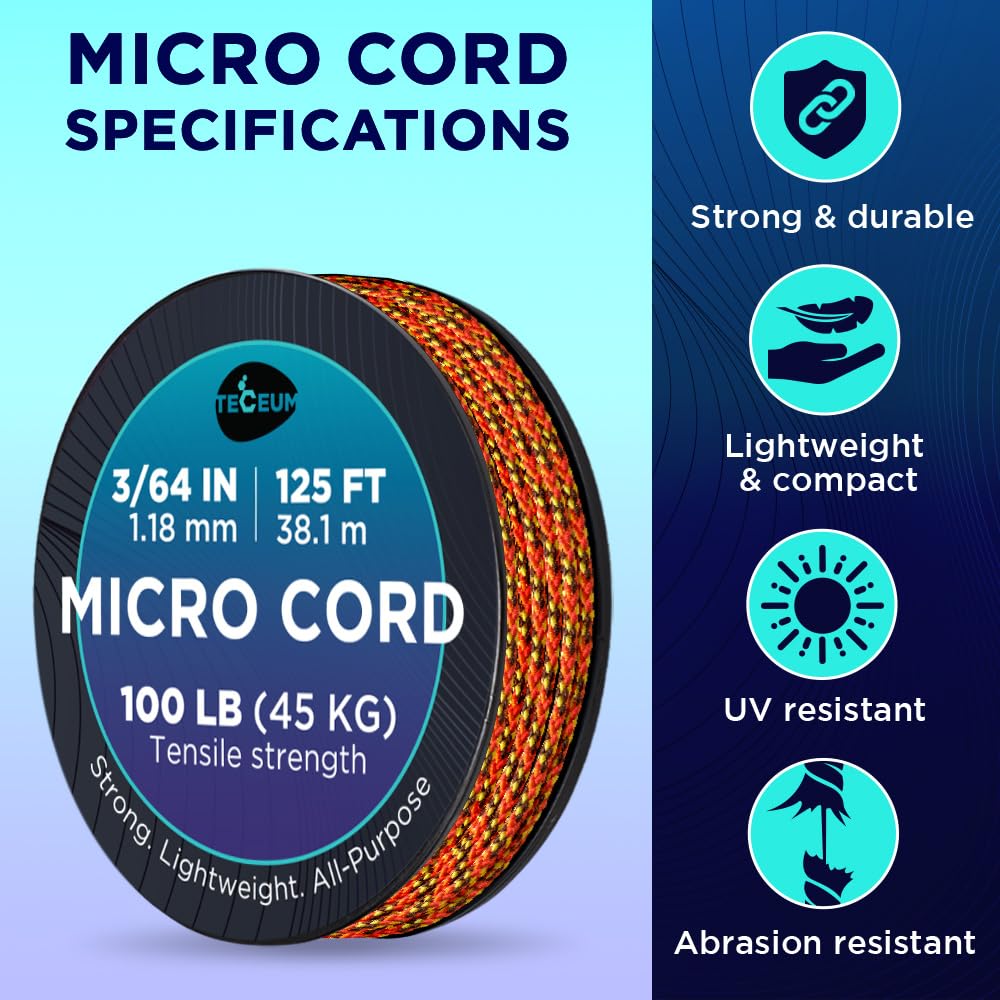 Micro Paracord – Fireball – 125 ft - image 4