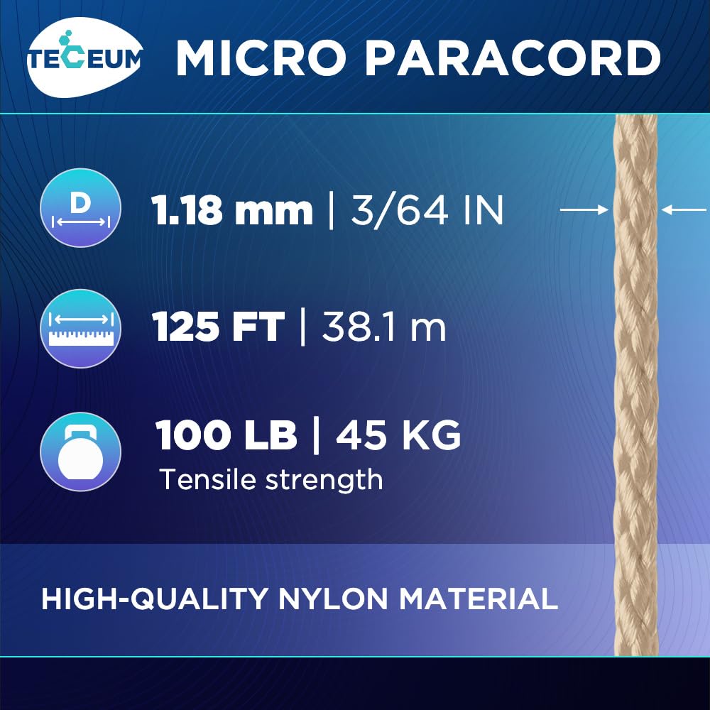 Micro Paracord – Beige – 125 ft - image 2