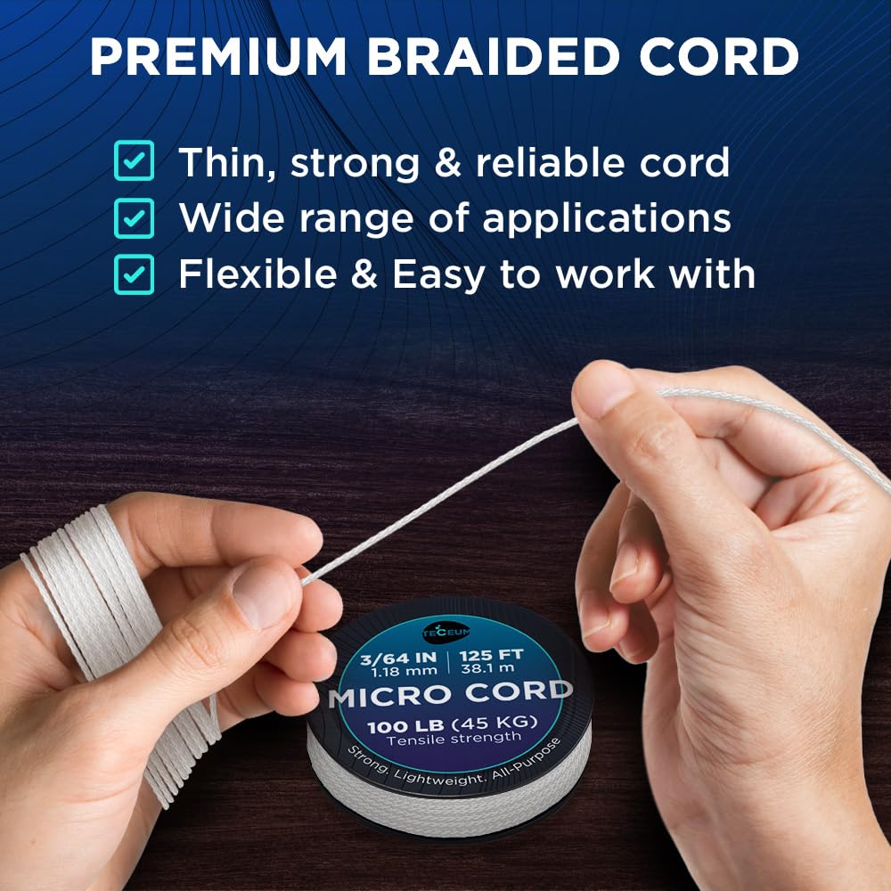 Micro Paracord – White – 125 ft - image 3