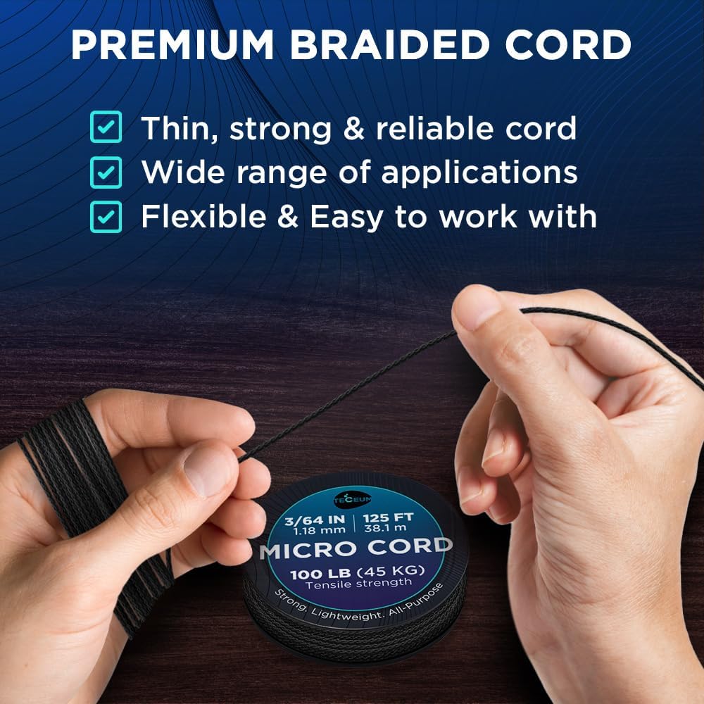 Micro Paracord – Black – 250 ft - image 3