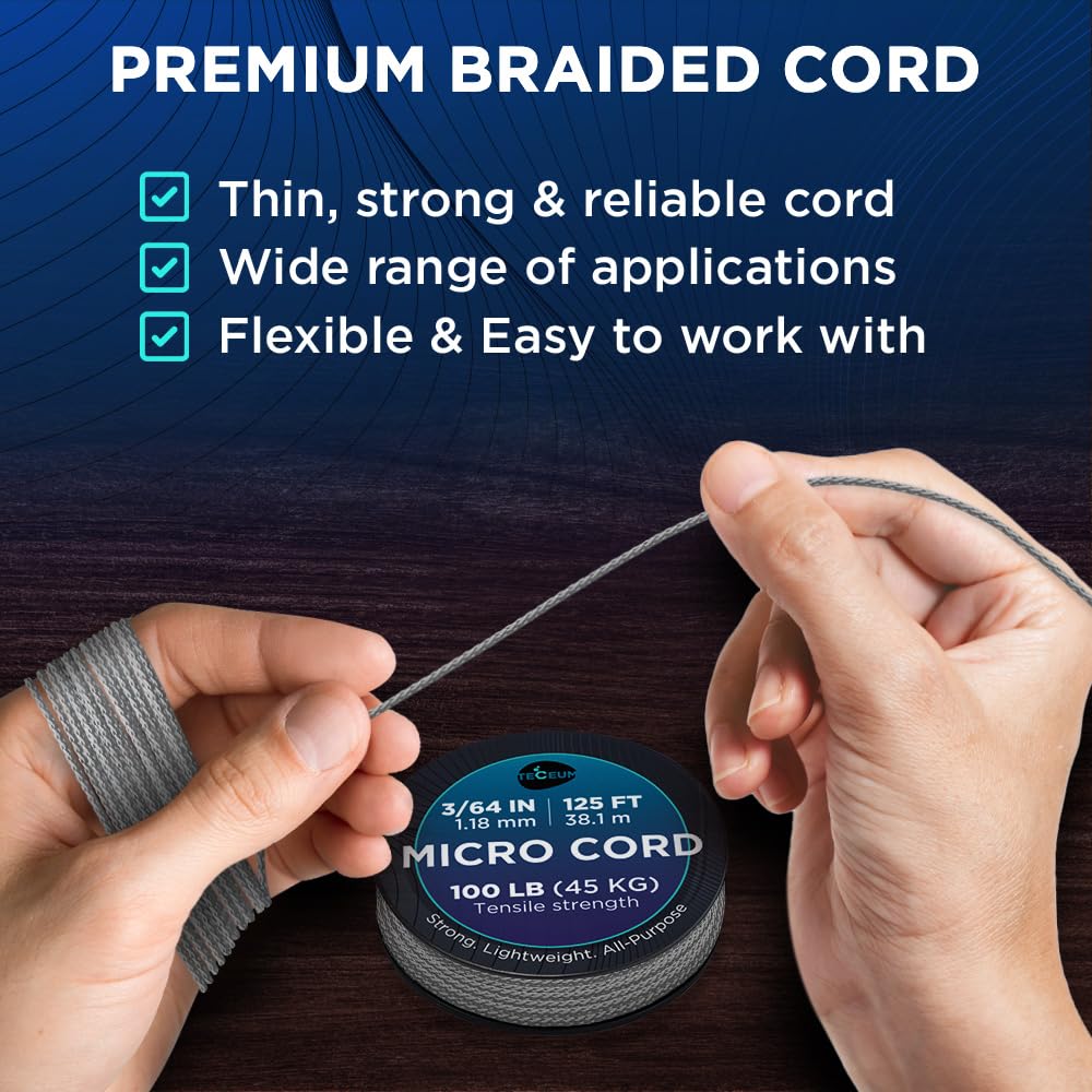 Micro Paracord – Gray – 125 ft - image 3