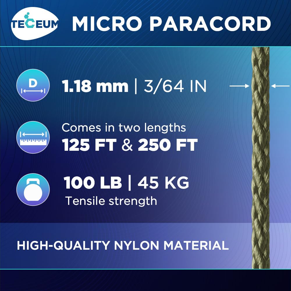 Micro Paracord – Army Green – 250 ft - image 2