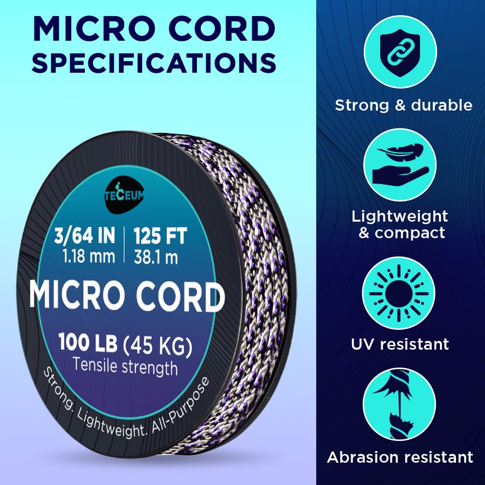 Micro Paracord – Purple Snake – 125 ft - image 4