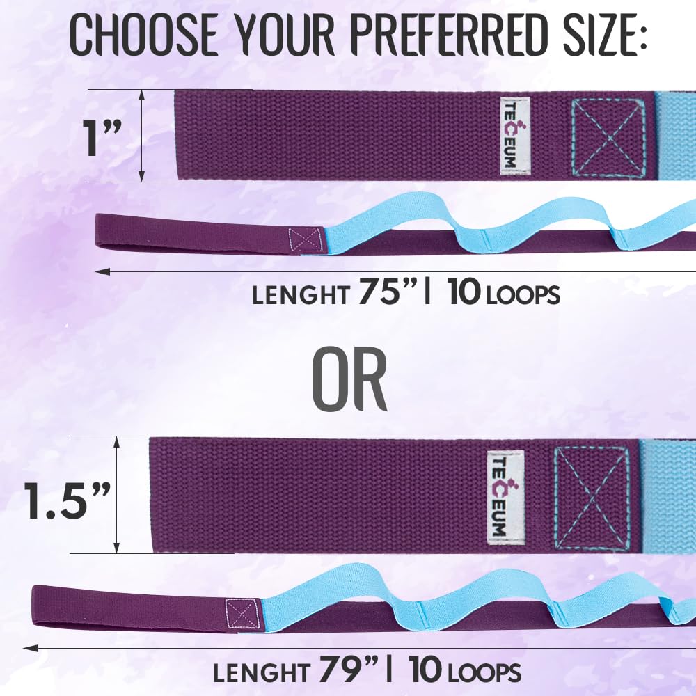PT Stretching Loop Straps – Polycotton – Purple Blue – 1.5” - image 4