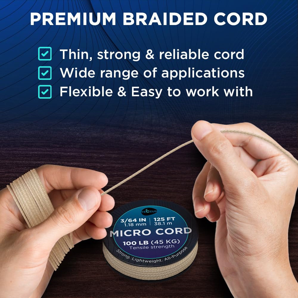 Micro Paracord – Beige – 125 ft - image 3