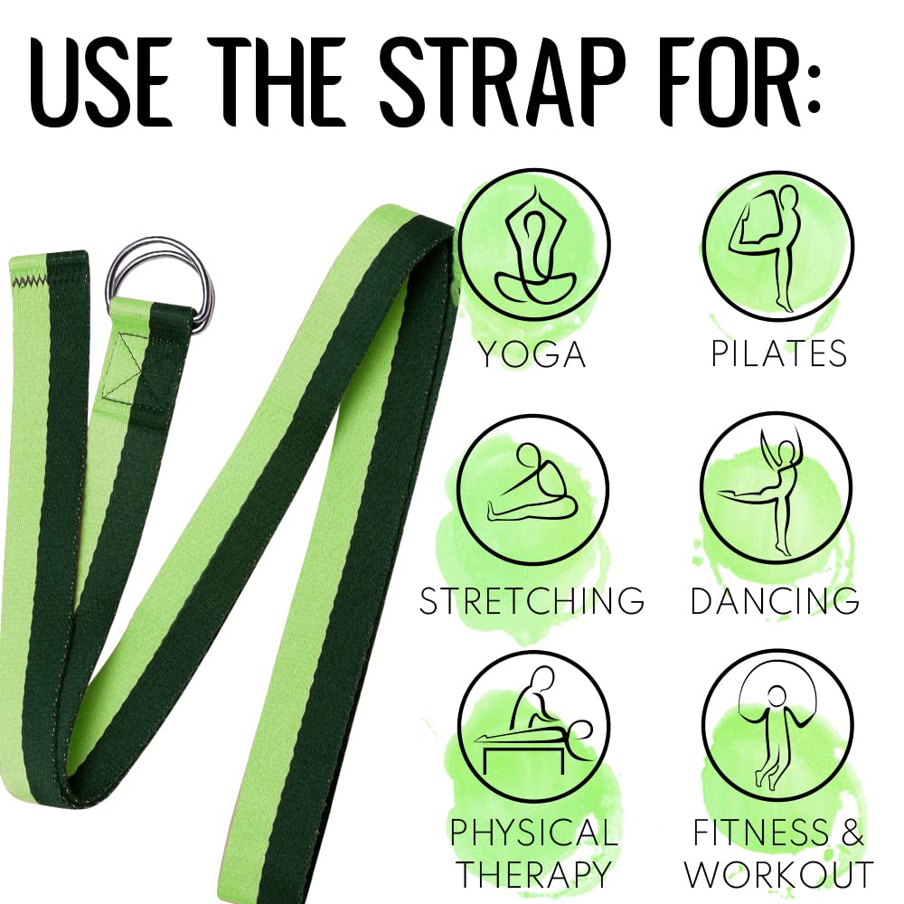 Yoga Straps – Polycotton – Green Avocado – 8 ft - image 8