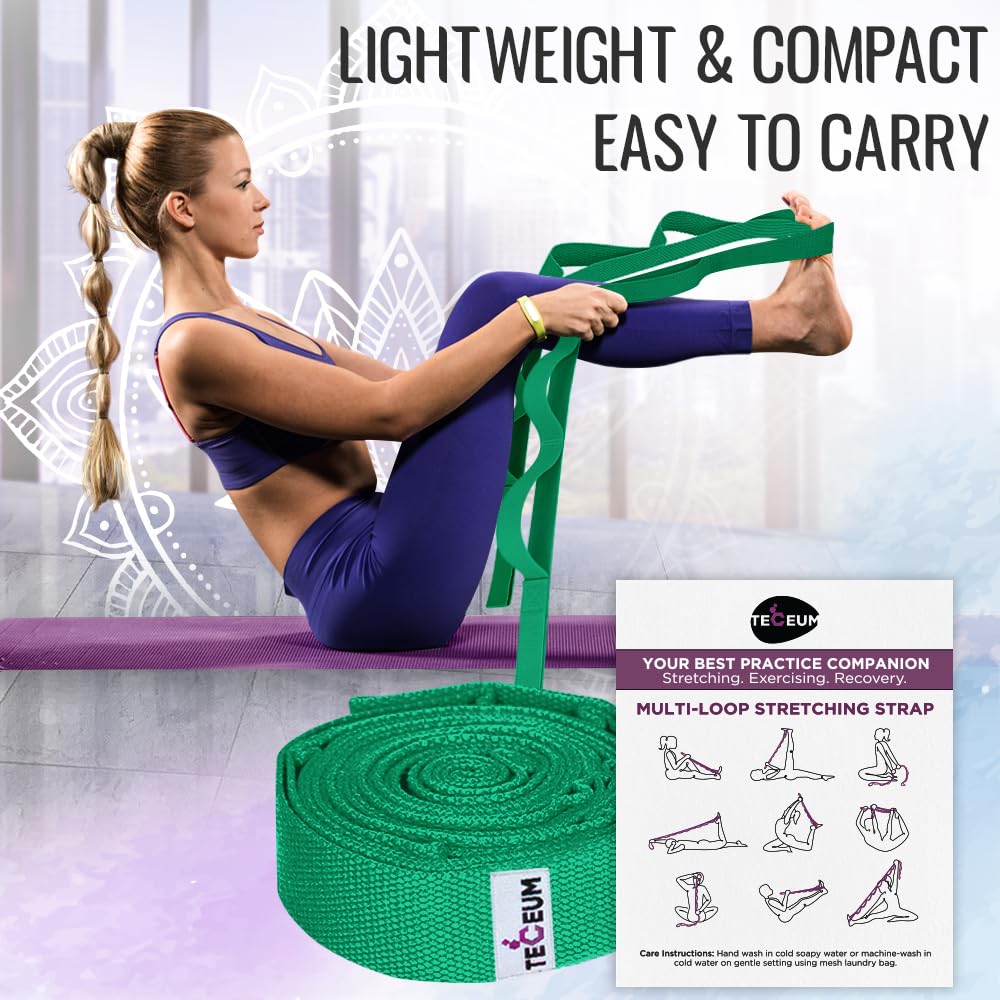 PT Stretching Loop Straps – Polypro – Green – 1” - image 6