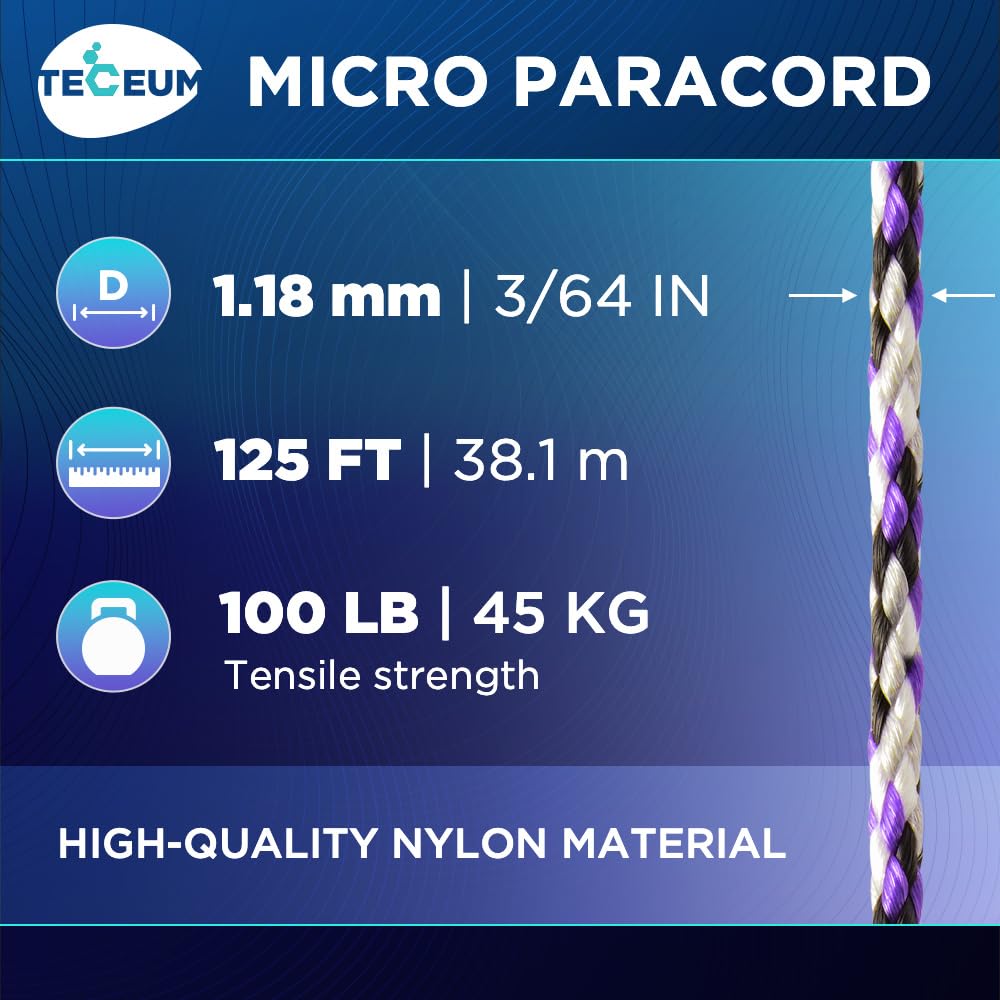 Micro Paracord – Purple Snake – 125 ft - image 2