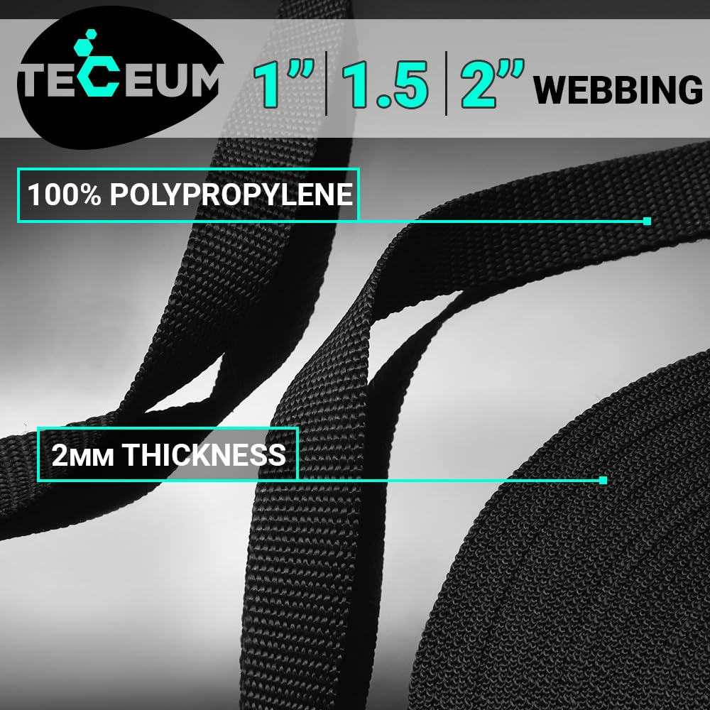 3/4 Inch Webbing – Black – 25 Yards - image 2
