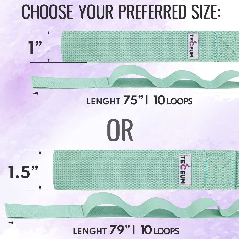 PT Stretching Loop Straps – Polycotton – Light Green – 1” - image 4