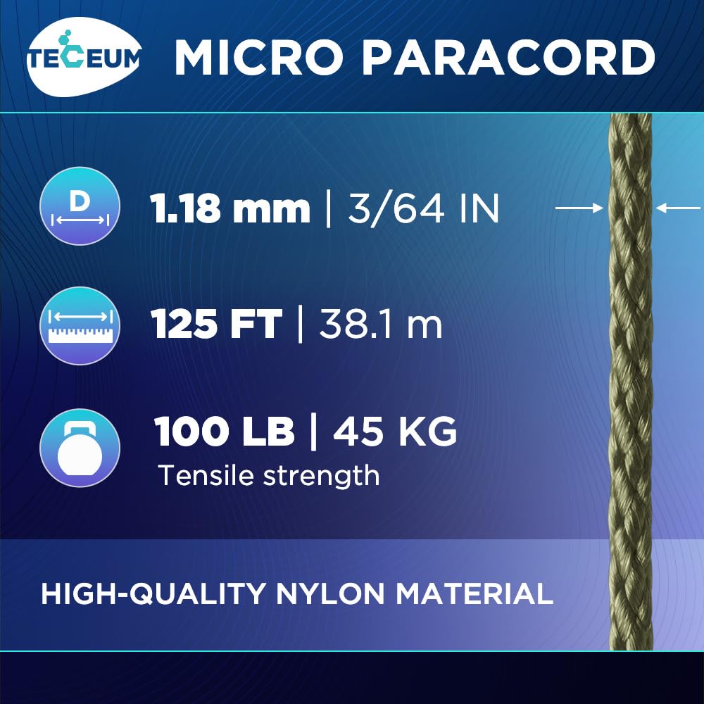 Micro Paracord – Army Green – 125 ft - image 2