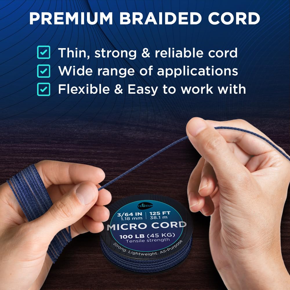 Micro Paracord – Navy Blue – 125 ft - image 3