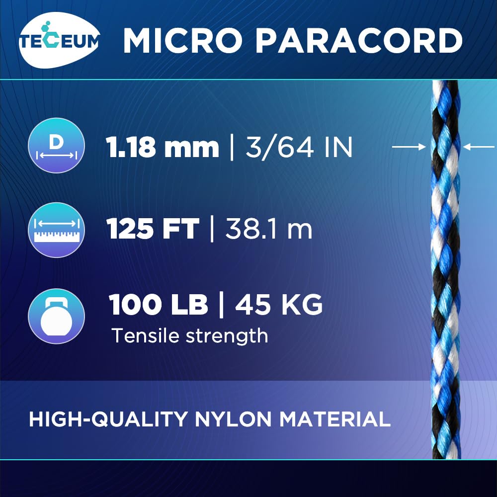 Micro Paracord – Blue Snake – 125 ft - image 2
