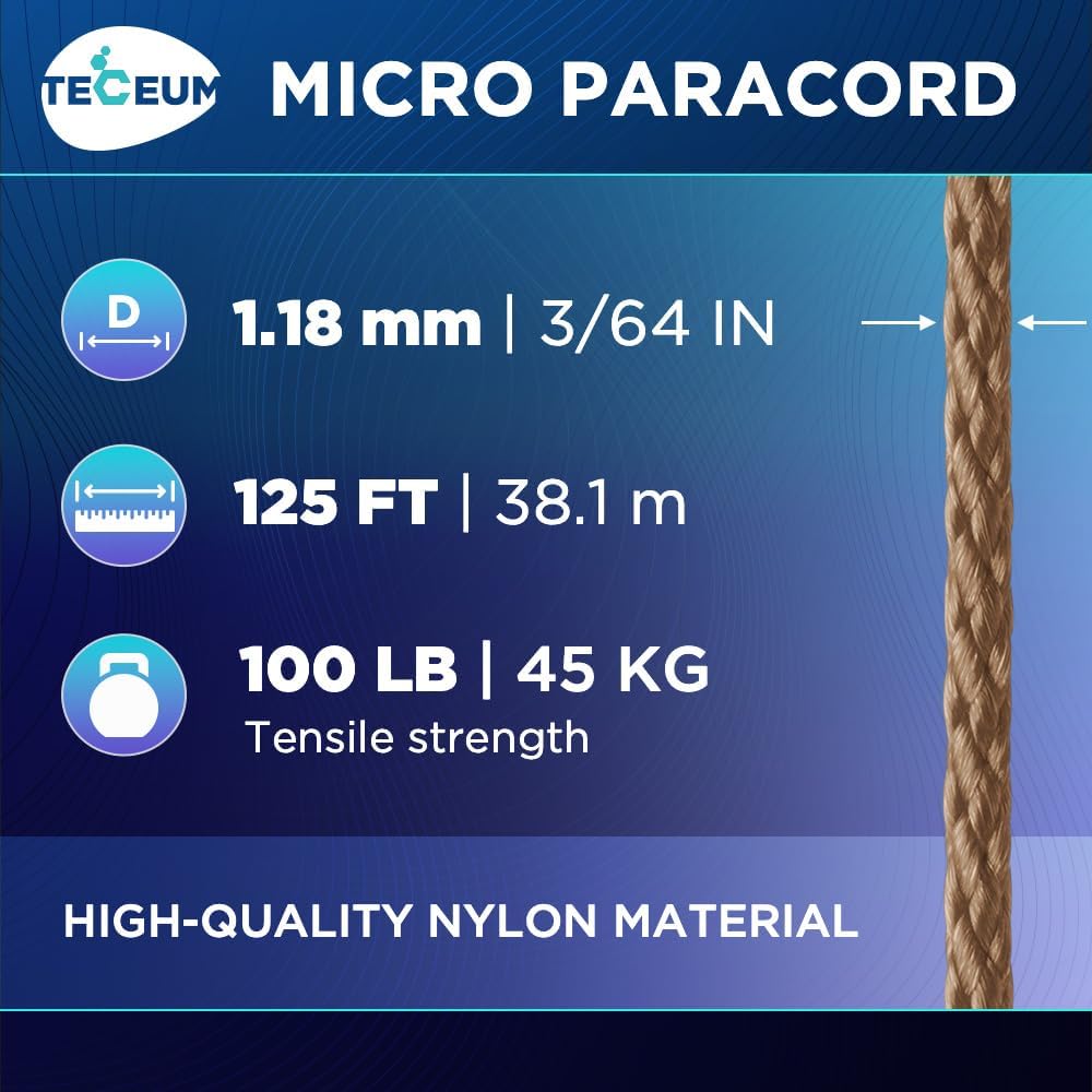 Micro Paracord – Coyote Brown – 125 ft - image 2