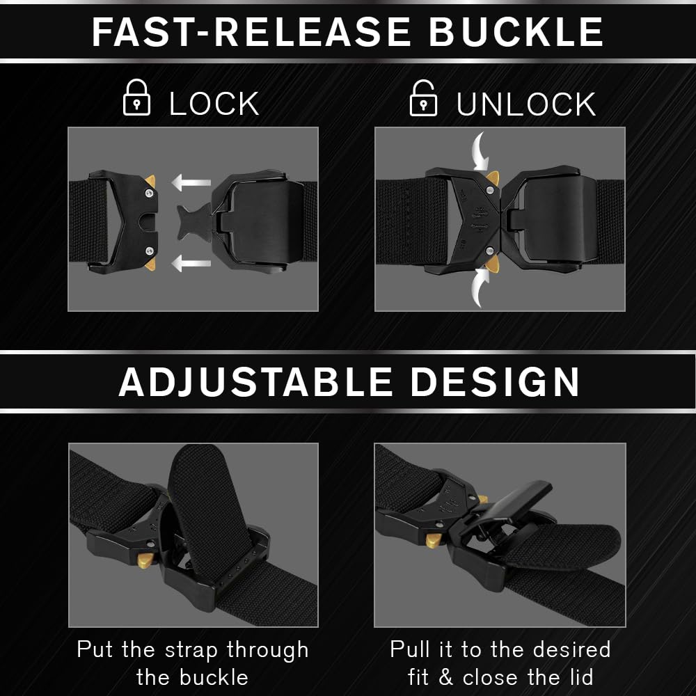 Tactical Belt – Black – B1 – S - image 5