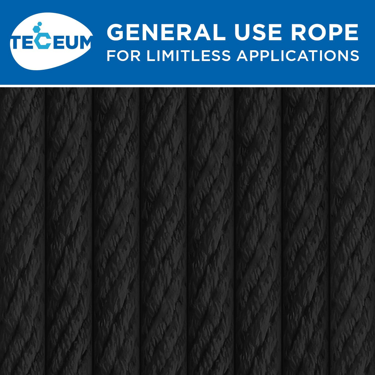 Rope Cotton 3/16" 300 feet Black - image 9
