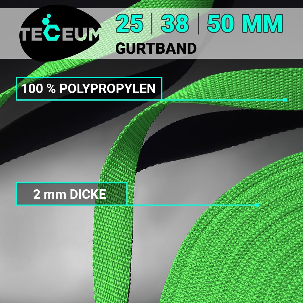 2" Inch Webbing – Grass Green – 50 Yards - image 2