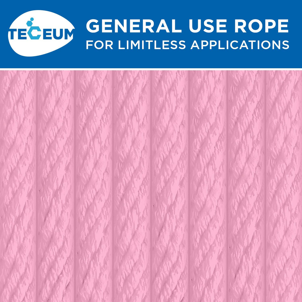 Rope Cotton 3/16" 100 ft Pink - image 9