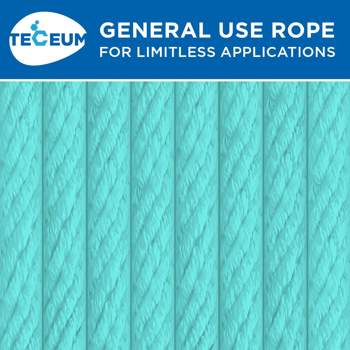 Rope Cotton 3/16" 100 ft Turqouise - image 9