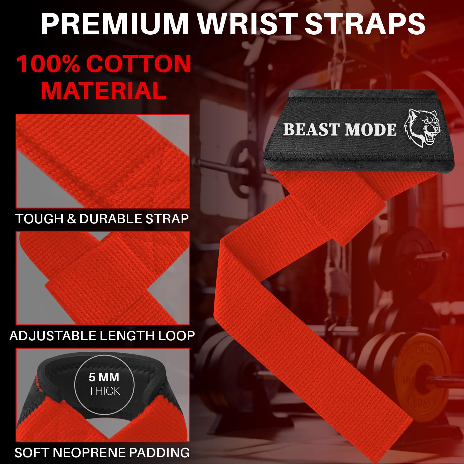 Wrist Straps – Arms on Fire – Red - image 3