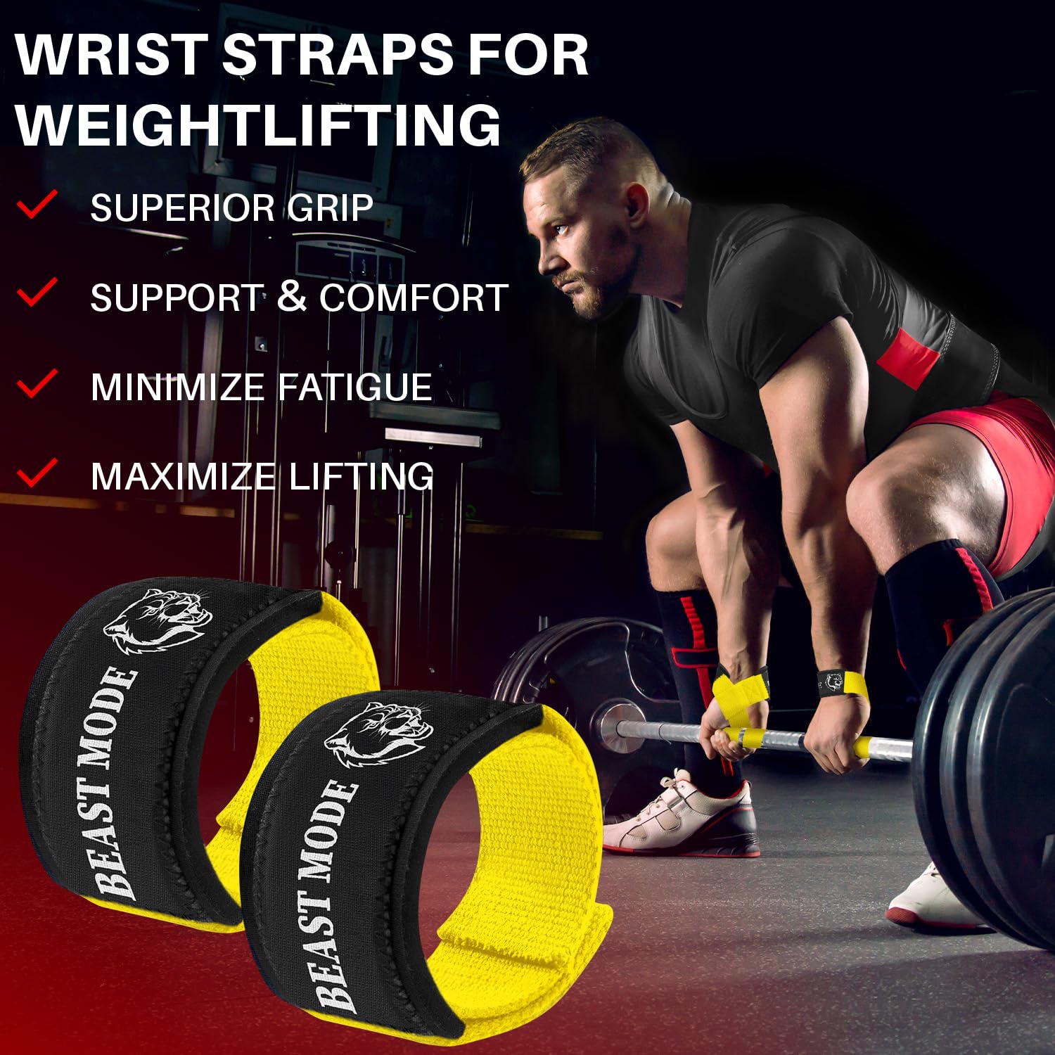 Wrist Straps – Arms on Fire – Yellow - image 2