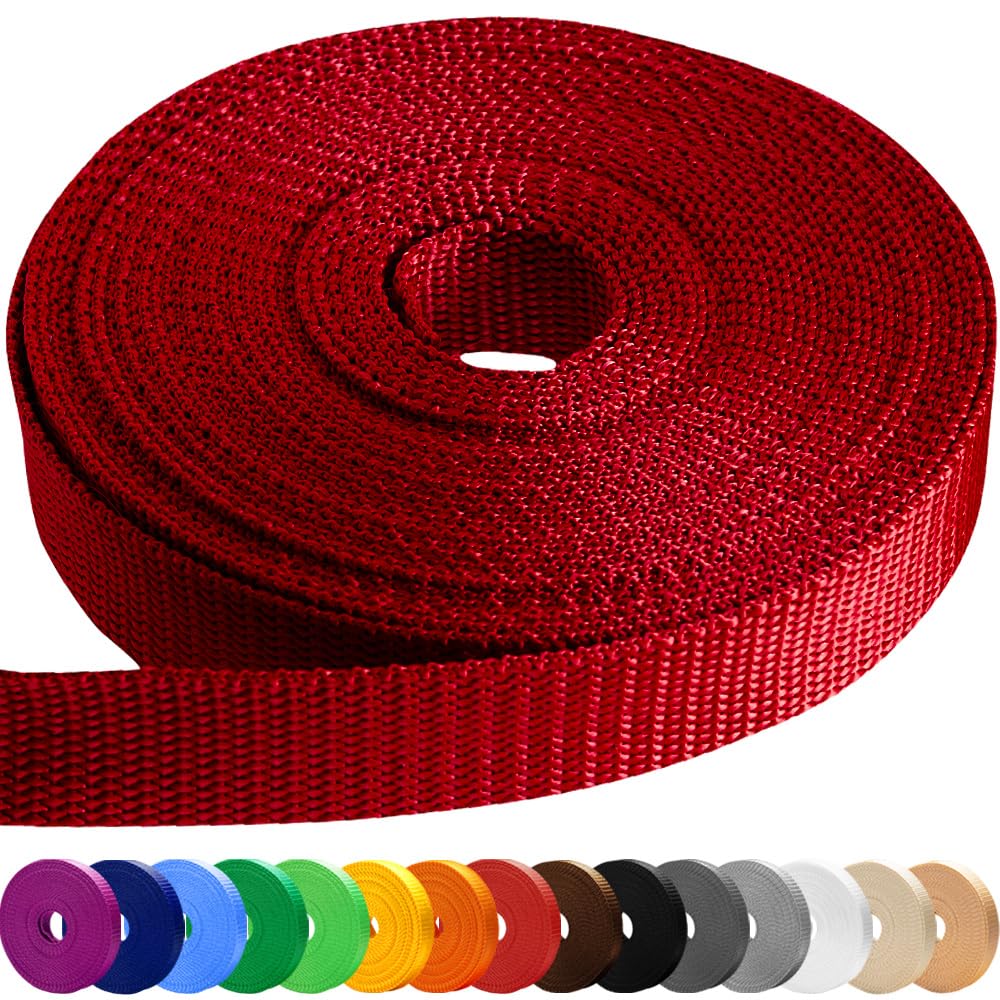 3/4 Inch Webbing – Red – 10 Yards - image 1