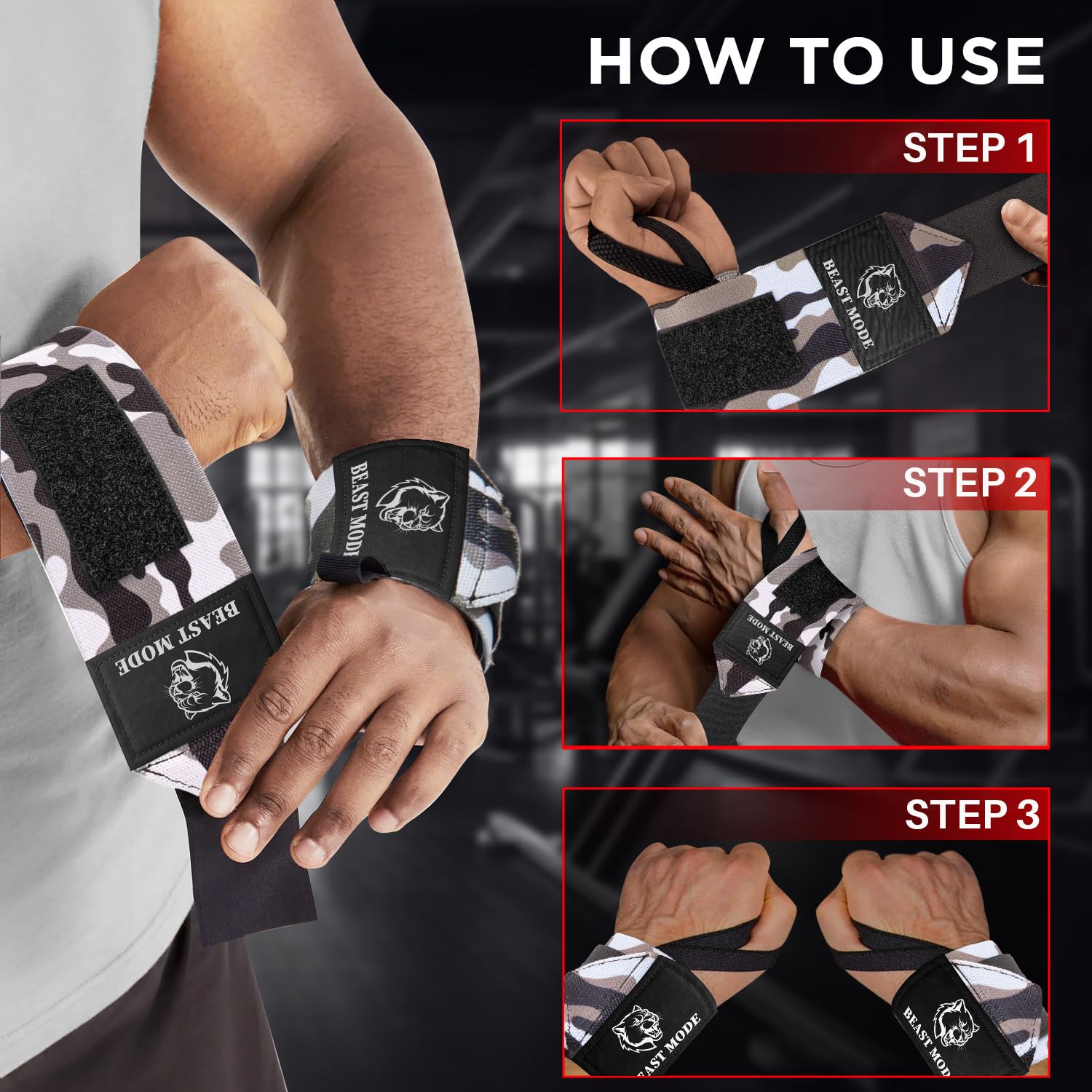 Wrist Wraps – Arms on Fire – Black Camo – 12 - image 7