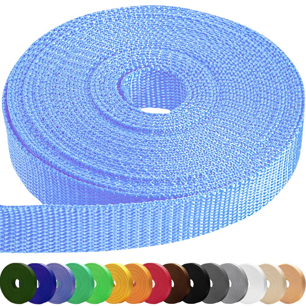 1 Inch Webbing – Baby Blue – 10 Yards - image 1