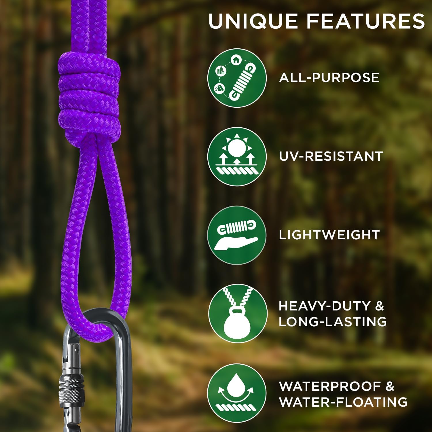 Rope Polypropylene 3/8" 90 ft Purple - image 4