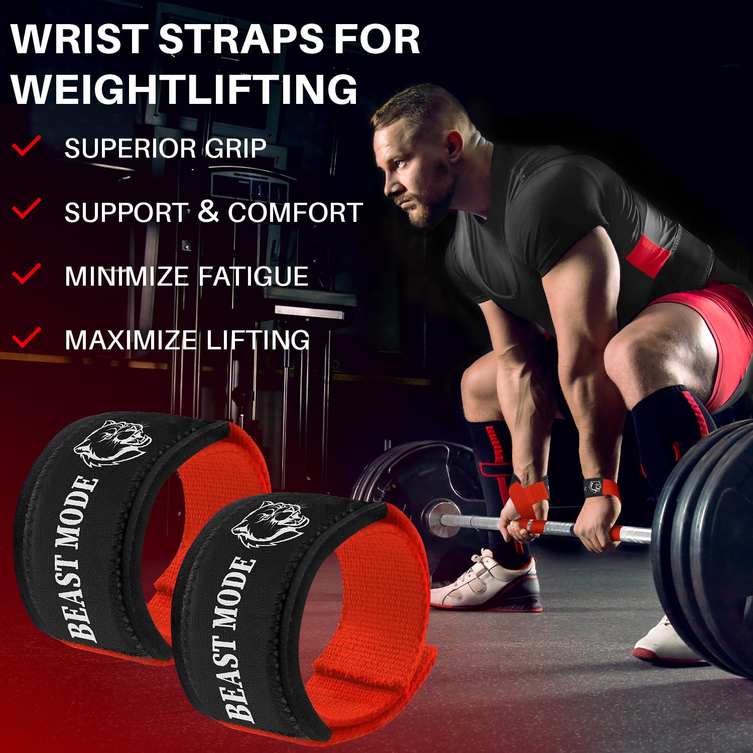 Wrist Straps – Beast Mode – Red - image 2