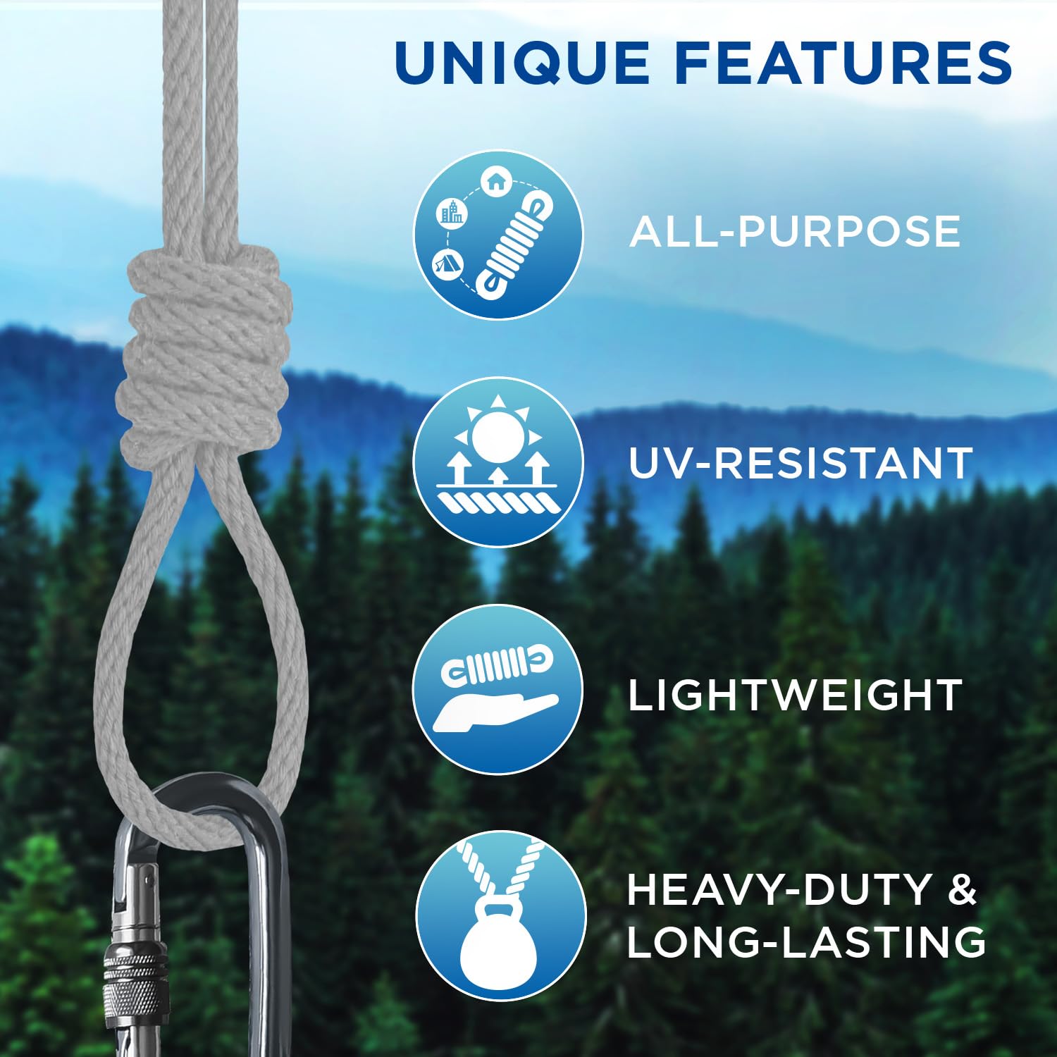Rope Cotton 3/16" 50 ft Light Gray - image 4