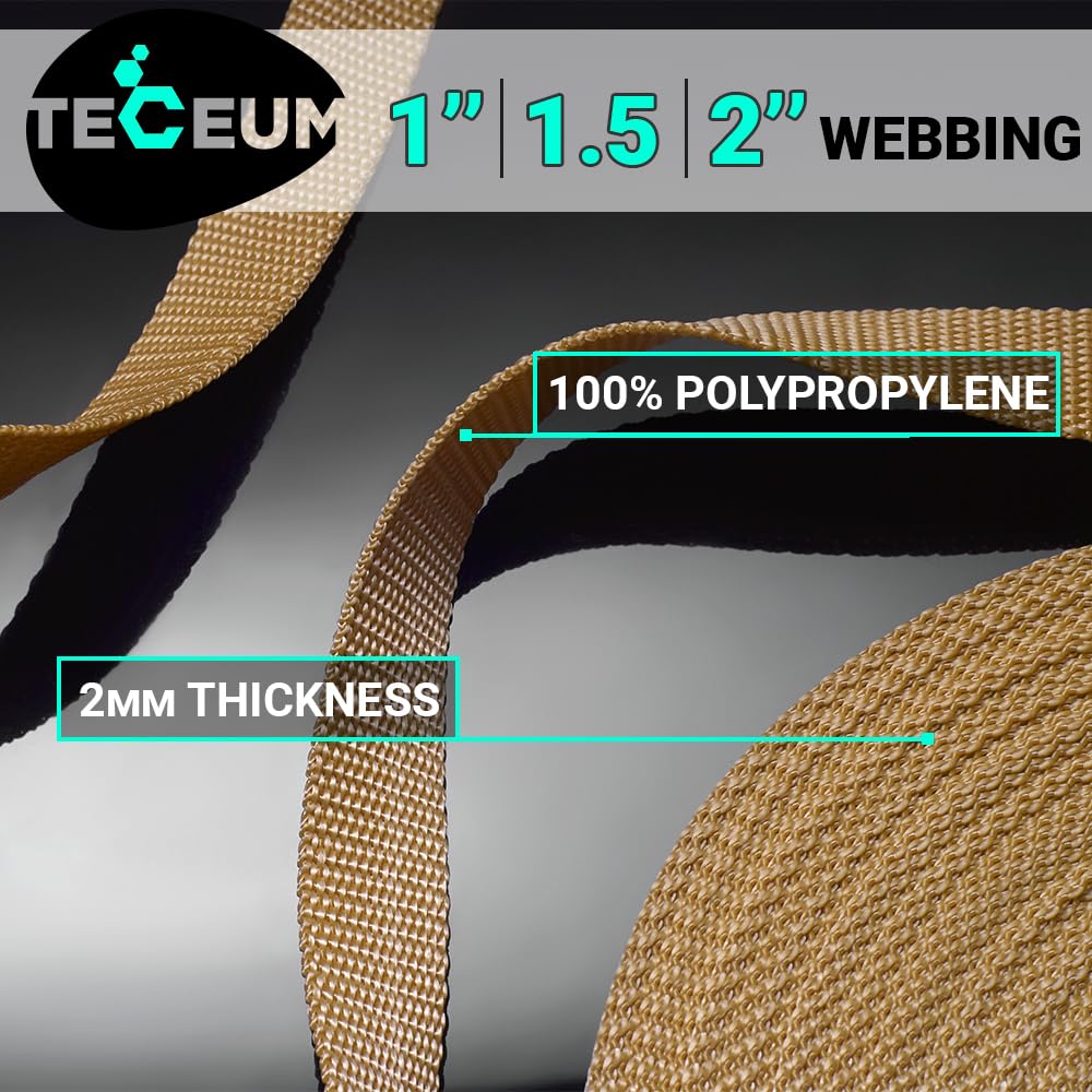 1.5" Inch Webbing – Caramel (prev Gold) – 25 Yards - image 2