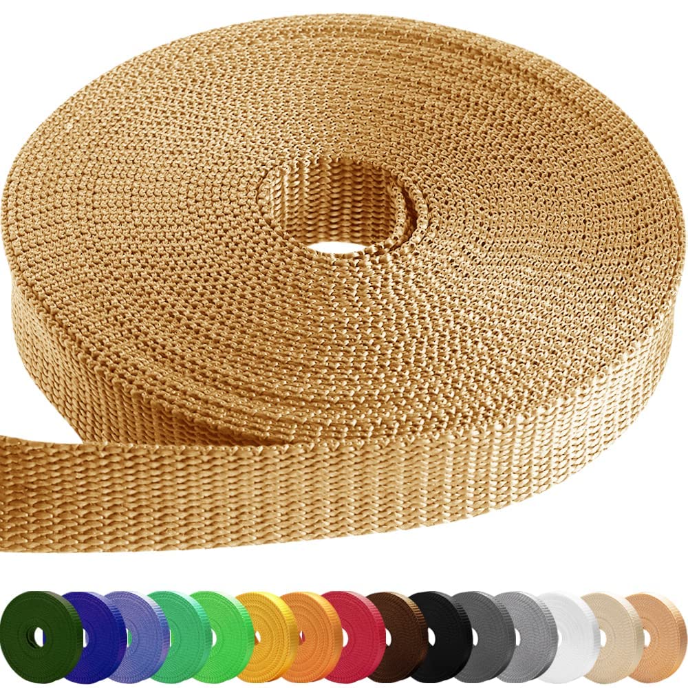 2" Inch Webbing – Caramel (prev. Gold) – 10 Yards - image 1