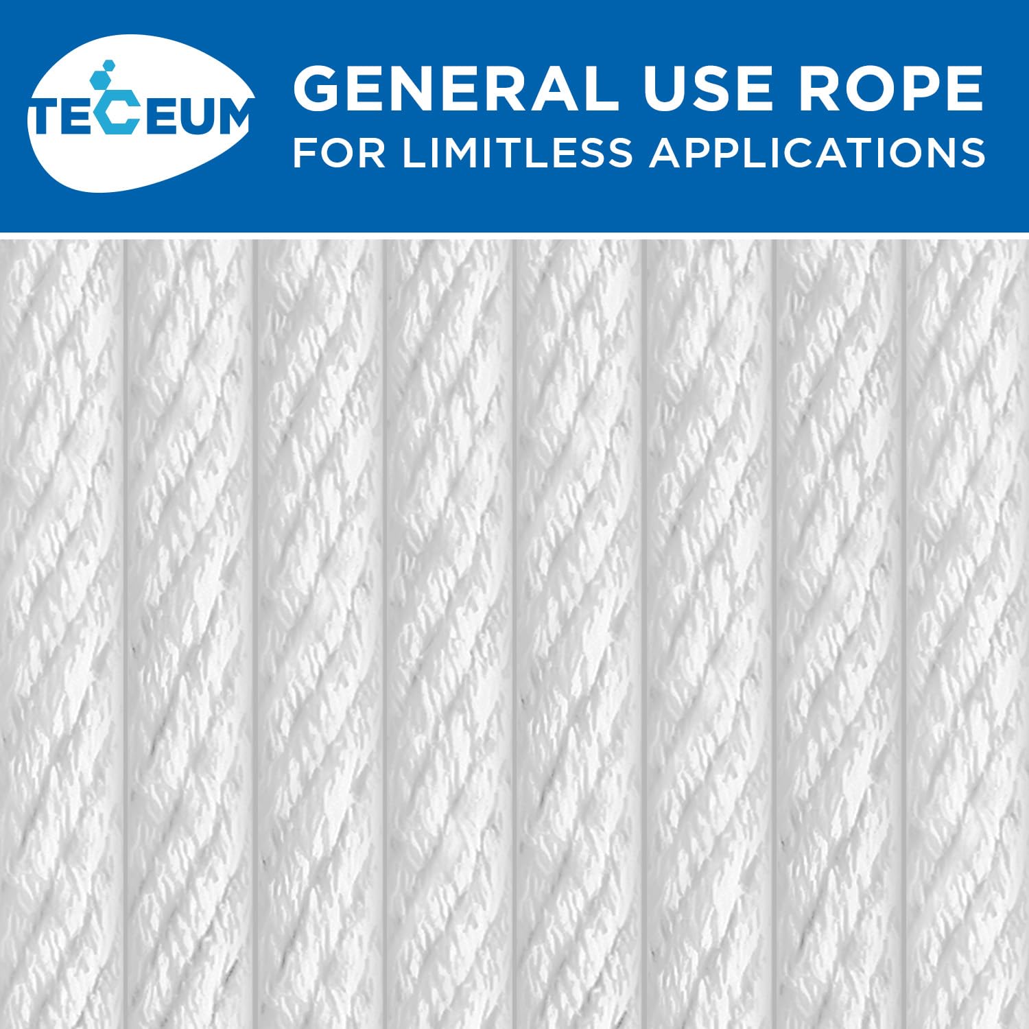 Rope Cotton 3/16" 50 ft White - image 9