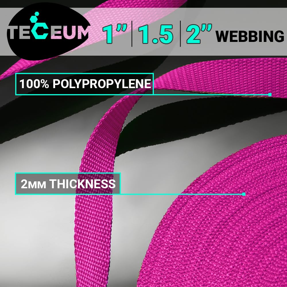 2" Inch Webbing – Hot Pink (prev Barbie Pink) – 25 Yards - image 2