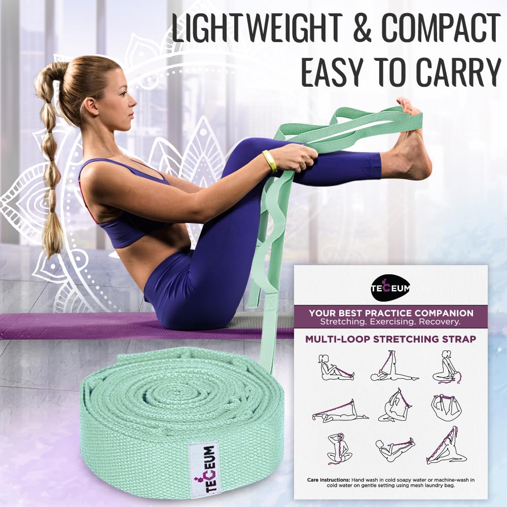 PT Stretching Loop Straps – Polycotton – Light Green – 1” - image 6