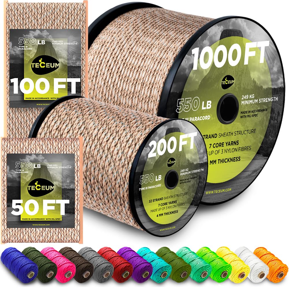 Paracord III 550 Desert Camo – 100 ft - image 1