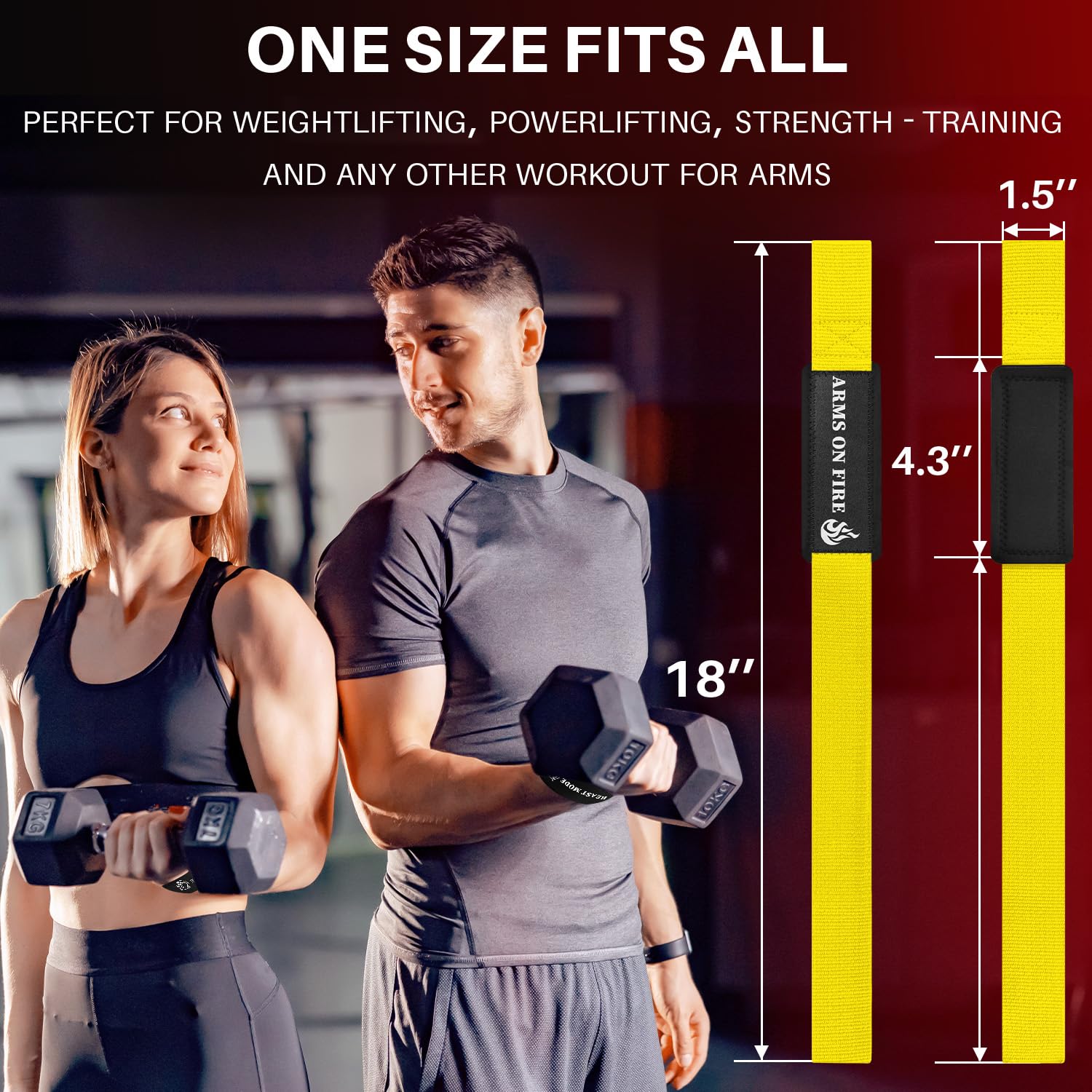 Wrist Straps – Arms on Fire – Yellow - image 5