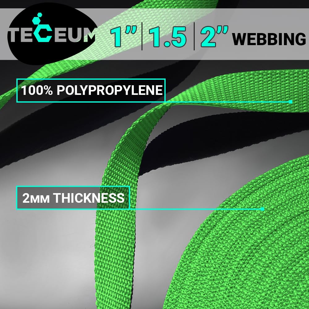 1 Inch Webbing – Grass Green – 25 Yards - image 2