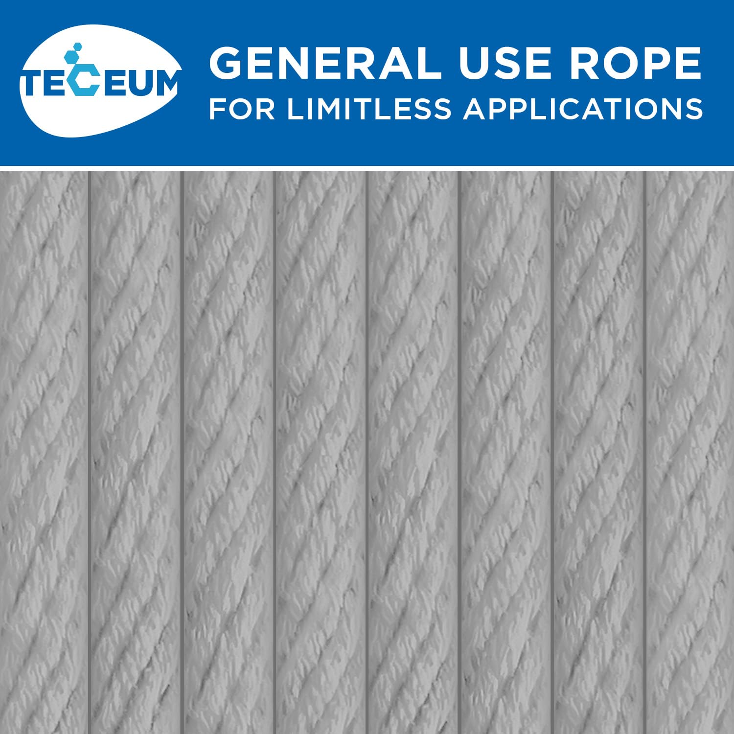 Rope Cotton 3/16" 50 ft Light Gray - image 9