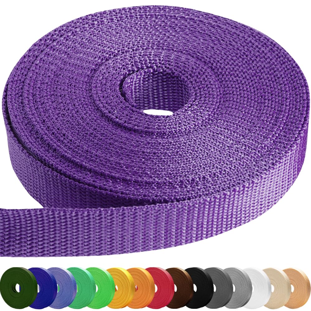 1 Inch Webbing – Purple – 10 Yards - image 1