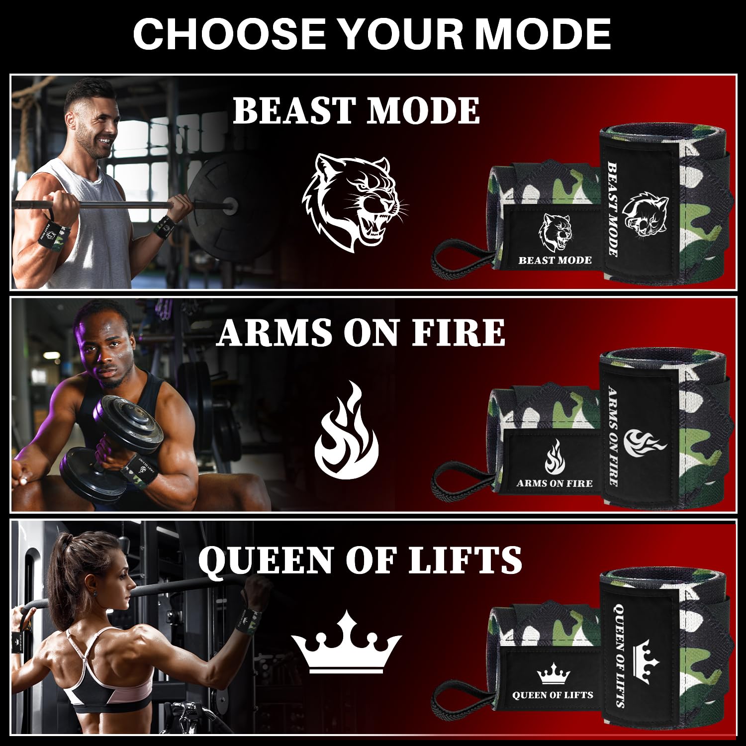 Wrist Wraps – Arms on Fire – Camo – 12 - image 4