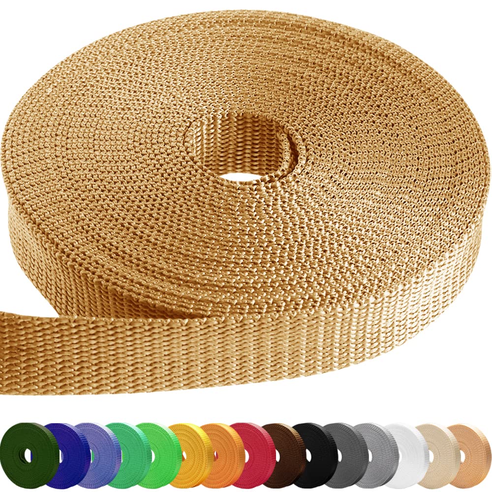 1 Inch Webbing – Caramel (prev. Gold) – 50 Yards - image 1