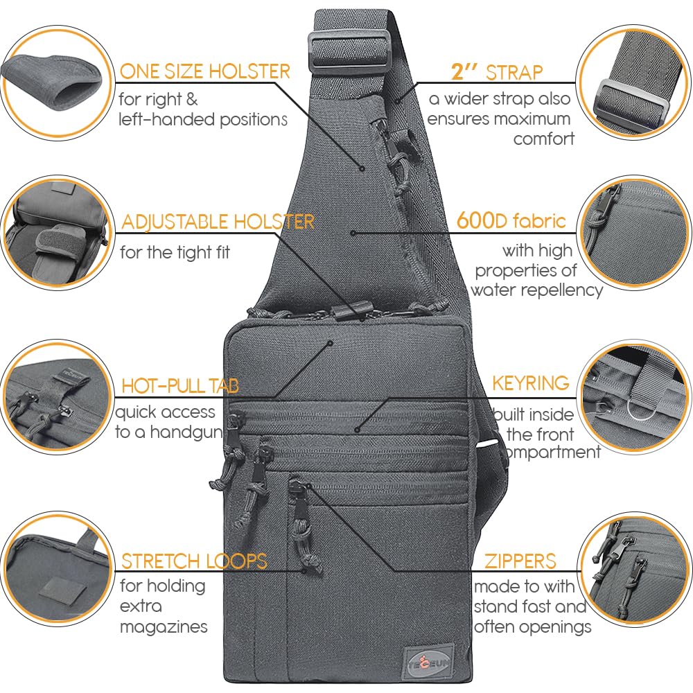 Tactical Bag with Patch - Gray - image 3