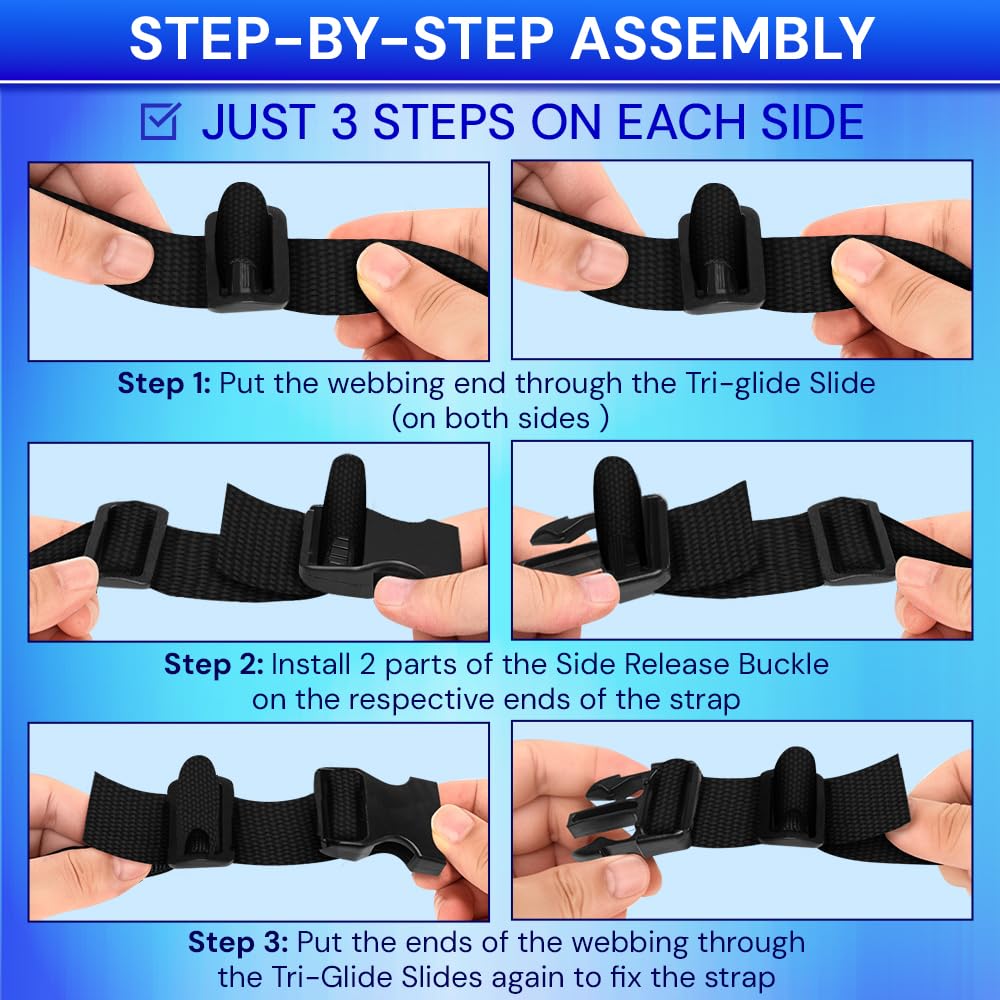 1.5" Buckles & Strap Kit – Black – 6 Yards - image 7