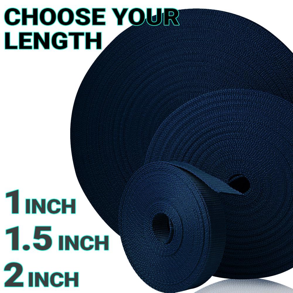 1.5" Inch Webbing – Navy Blue – 50 Yards - image 9