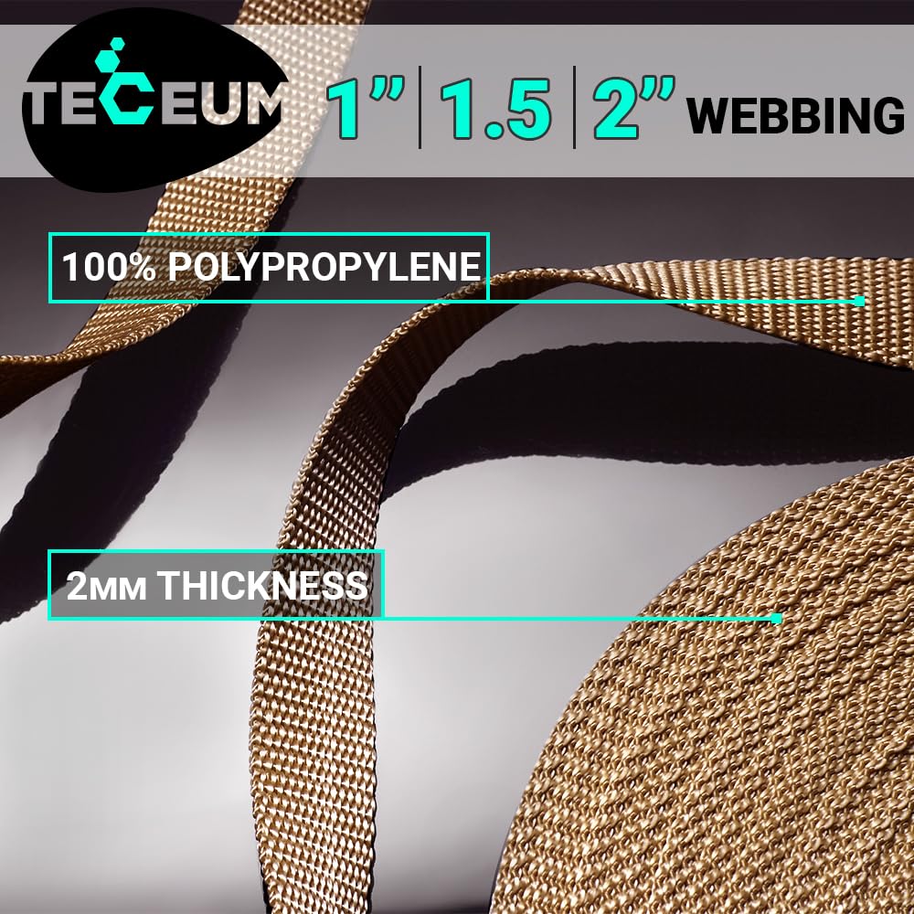 1 Inch Webbing – Tan – 50 Yards - image 2